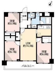 3LDK＾＾南東向き＾＾全居室収納など収納充実＾＾ 食器洗乾燥機付きのシステムキッチンで家事ラクラク＾＾
