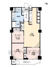 R7年10月内装リフォーム完了＾＾2SLDK。サービスルーム4.5帖。各部屋収納付き。