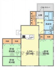 3LDK。約18帖の開放的なLDK。リビングを通って各個室へ向かう設計で、家族が自然と顔を合わせる機会が増えます。大容量のシューズインクローク＆居室収納。平屋の概念をこえる収納力です＾＾