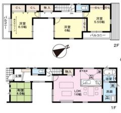 4LDK＾＾LDK16帖＾＾全居室収納有＾＾