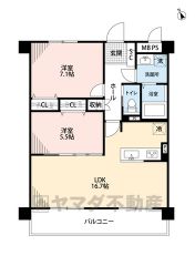 2LDK、オールフローリング＾＾全居室収納付き＾＾