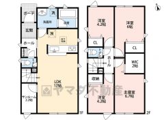 4LDK＾＾南向きで陽当たり良好。リビング横にサンルームあり＾＾主寝室にWICなど全居室収納付き。
