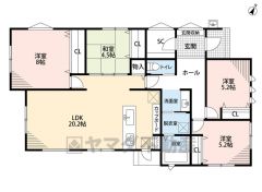 家族とのコミュニケーションが取りやすい間取り＾＾全居室収納スペース付き＾＾