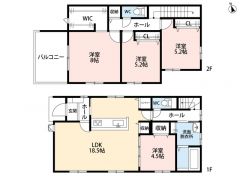 4LDK。リビング18帖以上＾＾WIC、パントリー完備。全居室収納スペース付き＾＾