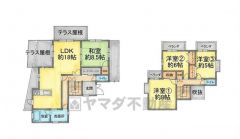 約8.5帖の和室含む4LDK。 室内外に開放感があふれる設計。広々としたLDKは和室とつなげることで、約26.5帖の大空間として活用可能です。2階まで届く吹き抜けが、住まい全体に光と風を届けます。 
