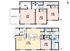 4LDK。リビング18帖以上＾＾WIC、パントリー完備。全居室収納スペース付き＾＾