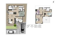 4LDK。LDK20帖。全居室収納スペースあり。広々7帖ワイドバルコニー付き＾＾