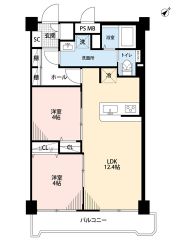 2LDK＾＾南東向きバルコニーで陽当たり＆風通し良好＾＾明るく開放感のある空間＾＾