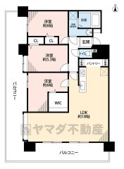 LDKは広々約18帖＾＾全居室収納はもちろん、パントリーなど収納も充実＾＾最上階＆全居室バルコニーに面しており日当たり良好です＾＾