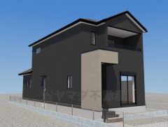 深い黒をメインに、玄関ポーチの明るい色がシャープな対比を生む、スタイリッシュで重厚感のある外観です＾＾