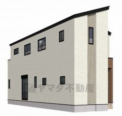 1号棟。完成予想図、現況と異なる場合は現況優先となります。