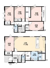5LDK＾＾パントリー＆FCL＆WIC完備＾＾全居室収納あり＾＾南東面バルコニーで陽当たり良好＾＾