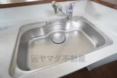 広々とした凸型シンクに洗剤ポケットを標準装備。大きなお鍋など洗いやすいです。