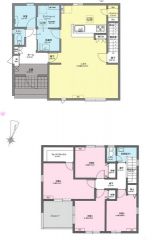 リビングは19帖以上の開放感あふれる空間です。2階は洋室が4部屋あるので、お子様が大きくなっても安心ですね＾＾