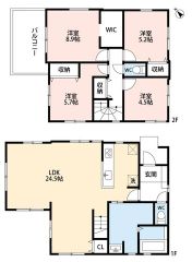 LDKは広々24.5帖。リビング階段仕様となっています＾＾