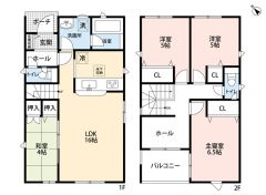 4LDK＾＾和室あり＾＾全居室収納あり。広々ルーフバルコニーで陽当たり良好。