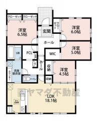 4LDKとファミリークローク。回遊動線で家事がスムーズに行える間取り＾＾