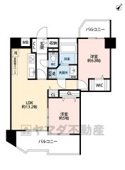 2LDK。LDK13.2帖。安心安全のオートロック完備＾＾2面バルコニーで陽当たり良好＾＾リビング収納＆全居室収納有で収納充実＾＾