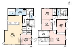 4LDK。2ドア1ルームあり。5LDK対応可。南向き＾＾食器洗浄乾燥機付きシステムキッチンなど設備充実＾＾