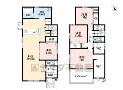 4LDK・陽当たりが良いリビング。全居室収納スペース充実な新築戸建＾＾2階ファミリークローク・主寝室にWICあり＾＾