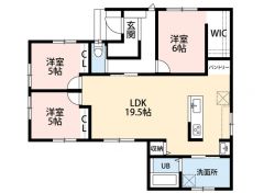 3LDK。オールフローリング。全居室収納付き＾＾お荷物の多い方も安心です＾＾