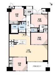 2026年6月リフォーム完了＾＾ LDKは広々21.7帖＾＾南西向き。主寝室にウォークインクローゼットなど全居室収納付き＾＾