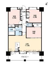 オールフローリング3LDK。南東向き＆11階で陽当たり良好＾＾ LDKは広々17.2帖。食器洗浄乾燥機付きシステムキッチン＾＾すぐ横にバルコニーへの出入り口あり。全居室ゆとりのある6帖以上＆収納付き。