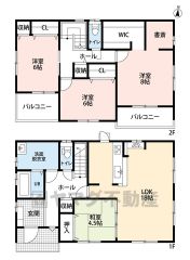 全居室収納完備＾＾リビングには在宅ワークやお子様が宿題をするスペースとしても活用できそうなスタディカウンター付き＾＾
