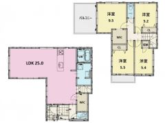 LDK3面採光・全室2面採光＾＾陽当たり良好な住まい。 全居室収納・各階にWIC付き、すっきり収納可能な間取りです。
