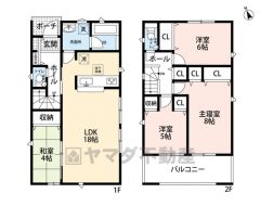 4LDK。南西向きで陽当たり良好。お庭付き＾＾南面に広々インナーバルコニー付き。