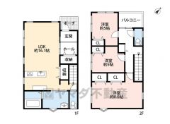 3LDK＾＾リビング収納、玄関ホール収納、全居室収納など収納充実の間取り＾＾家族間のコミュニケーションの取りやすいリビング階段＾＾