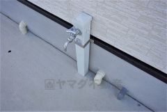 同仕様写真。あると便利な外水栓。ガーデニングに、洗車に、泥遊びやペットの散歩の後に。