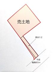 敷地延長部分の一部に共有持分の土地含む。 