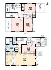 ゆとりある4LDK。全居室収納付き＾＾お荷物の多い方も安心です＾＾寝室、子供部屋、作業部屋、、など様々な用途に分けてお使いいただけます＾＾