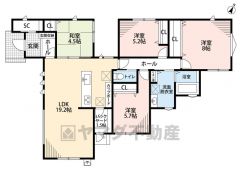 家族とのコミュニケーションが取りやすい間取り＾＾全居室収納スペース付き＾＾