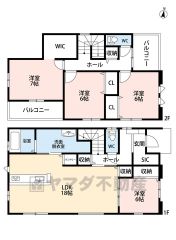 4LDK。広々LDK18帖。オールフローリング。2面バルコニー＾＾