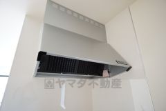 お手入れが簡単なスリム型レンジフードです。調理により発生する油煙や臭いを吸い込み、屋外へ排気してくれます。