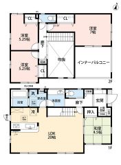 全室2面採光・全室収納付き。当たり・風通し良好です。