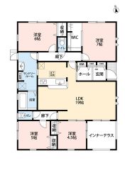 南向き＾＾4LDK。洗面室収納＆WIC＆全居室収納有で収納充実の間取り＾＾