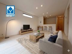 家族が集まる開放的なリビング。思い思いの時間を過ごしたり食事をしたり、素敵な団らんの場になりますね。家具はCGによるイメージ画像です。