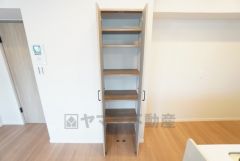 リビングには収納が設けられています。物が沢山集まりがちなリビングに収納スペースがあると便利ですね＾＾