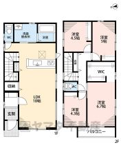 4LDK。ウォークインクローゼット、パントリー完備。その他全居室収納スペースあり＾＾