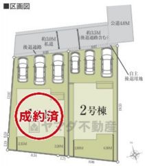 2号棟。カースペース3台確保（車種により異なる）