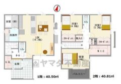 オールフローリング3LDK＾＾LDKは3面採光を確保。リビングダイニングを分けやすいヨコ型LDK＾＾シューズクローク＆ウォークインクローゼット＆ホール収納など収納充実の間取り＾＾南面バルコニー＾＾