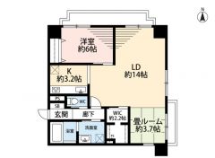 角部屋2LDK。2面バルコニーに面しており日当たり・風通し良好。WIC付で衣類や荷物の収納もラクラクです＾＾