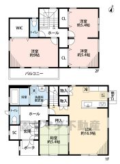 オール電化。3LDK。敷地約70坪。南向き。カースペースは広々3台分確保＾＾ ミニストップ徒歩4分＾＾