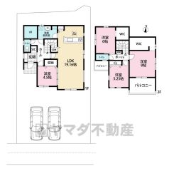 ウォークインクローゼット2箇所付き＾＾各居室収納スペースあり。2面バルコニー付き＾＾