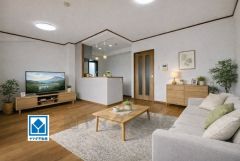 大きな掃き出し窓のあるリビングは、陽光あふれる明るい空間です。ゆったりと寛げる憩いの場となりそうです。家具はCGによるイメージ画像