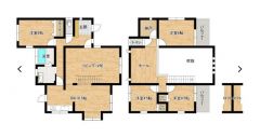  4LDK＾＾納戸あり。LDK22.5帖＾＾ 開放感のある吹抜リビング＾＾ 2階ホールには納戸完備。収納充実＾＾ 