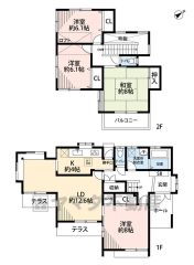 8帖の和室含む4LDK。LDK16.6帖＾＾リビングでの寛ぎを邪魔しない独立キッチン。全居室6帖以上、収納付き＾＾ロフト付き＾＾